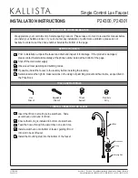 Preview for 2 page of Kallista P24300 Installation Instructions