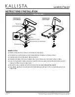 Preview for 9 page of Kallista P24490-CR Installation Instructions Manual