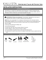 Preview for 2 page of Kallista P25205 Installation Instructions Manual