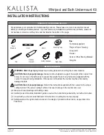 Preview for 2 page of Kallista P50018 Installation Instructions