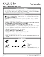 Preview for 2 page of Kallista P50204 Installation Instructions