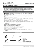 Предварительный просмотр 2 страницы Kallista P50206 Installation Instructions