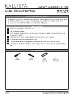 Kallista Quincy P23075 Installation Instructions предпросмотр