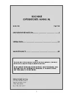 Preview for 2 page of Kalmar Ottawa Operator'S Manual