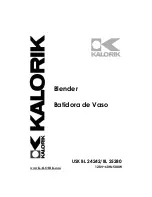 Kalorik BATIDORA DE VASO BL 25280 Operating Instructions Manual предпросмотр