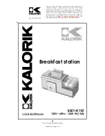 Kalorik BSET 41707 Operating Instructions Manual preview