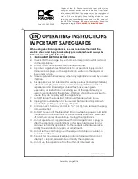 Preview for 2 page of Kalorik BSET 41707 Operating Instructions Manual