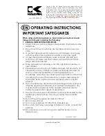 Preview for 2 page of Kalorik CYM 42228 Operating Instructions Manual