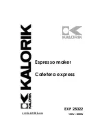 Kalorik Espresso maker Operating Instructions Manual предпросмотр