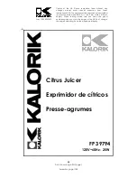 Kalorik FP 39794 Operating Instructions Manual предпросмотр