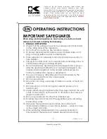 Preview for 2 page of Kalorik JK 39380 Operating Instructions Manual