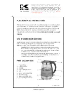 Preview for 4 page of Kalorik JK 39380 Operating Instructions Manual