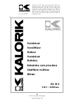 Kalorik KA M 5 Operating Instructions Manual preview