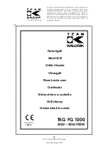 Preview for 1 page of Kalorik TKG FG 1000 Instructions Manual