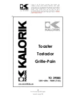 Preview for 1 page of Kalorik TO 39085 Operating Instructions Manual