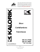 Kalorik USK AS 27222 Operating Instructions Manual preview