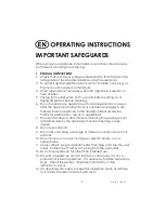 Предварительный просмотр 2 страницы Kalorik USK BL 1 Operating Instructions Manual