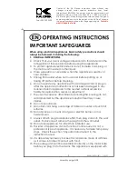 Preview for 2 page of Kalorik USK BL 33029 Operating Instructions Manual