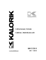 Kalorik USK CCG 2 Operating Instructions Manual preview