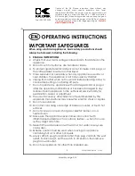 Preview for 2 page of Kalorik USK CM 34128 Operating Instructions Manual