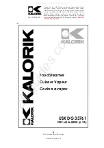 Kalorik USK DG 33761 Operating Instructions Manual preview