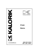 Предварительный просмотр 1 страницы Kalorik USK OV 31513 Operating Manual