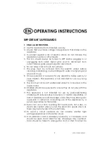 Предварительный просмотр 2 страницы Kalorik USK SIT 25803 Operating Instructions Manual