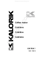 Kalorik USK TKM 1 Operating Instructions Manual preview