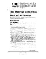 Предварительный просмотр 2 страницы Kalorik USK VC 16107 Operating Instructions Manual