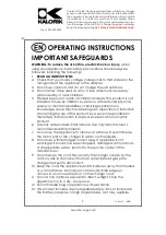 Предварительный просмотр 2 страницы Kalorik VC 42475 Operating Instructions Manual