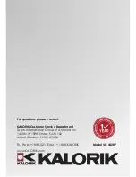 Предварительный просмотр 16 страницы Kalorik VC 44287 Manual