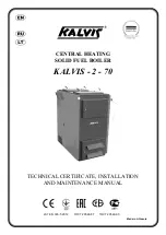 Kalvis K-2-70 Installation And Maintenance Manual preview