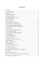 Preview for 2 page of Kalvis K-2-70 Installation And Maintenance Manual