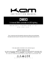 KAM dmx3 Instruction Manual предпросмотр