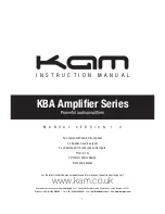 KAM KBA Series Instruction Manual предпросмотр