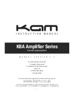 Предварительный просмотр 1 страницы KAM KBA8 Instruction Manual