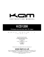 KAM KCD1200 Instruction Manual preview