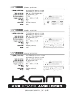 Preview for 8 page of KAM KXR Instruction Manual