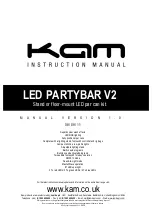 KAM LED PARTYBAR V2 Instruction Manual preview