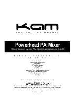 Preview for 1 page of KAM Powerhead PA Mixer Instruction Manual