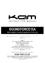 Preview for 1 page of KAM SOUNDFORCE15A Manual