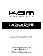 KAM Star Cluster 300RGB Instruction Manual предпросмотр