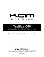 KAM TextBeam300 Instruction Manual preview