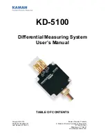 Kaman KD-5100 User Manual preview