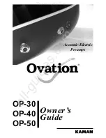Kaman Ovation OP-З0 Owner'S Manual preview