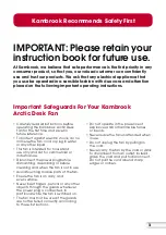 Предварительный просмотр 3 страницы Kambrook ARCTIC KFA210 Instruction Booklet
