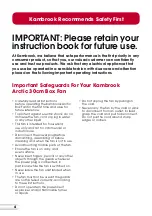 Preview for 4 page of Kambrook ARCTIC KFA612 Instruction Booklet