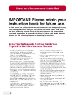 Предварительный просмотр 4 страницы Kambrook Captiv KHV200 Instruction Booklet