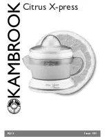 Kambrook Citrus X-press KJ12 User Manual предпросмотр