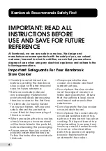 Предварительный просмотр 4 страницы Kambrook Culinary KSC655 Instruction Booklet